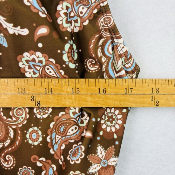 Eomenie One Piece Swimdress Swimsuit Size 2XL Tummy Control Brown Floral NWT - Picture 8 of 9